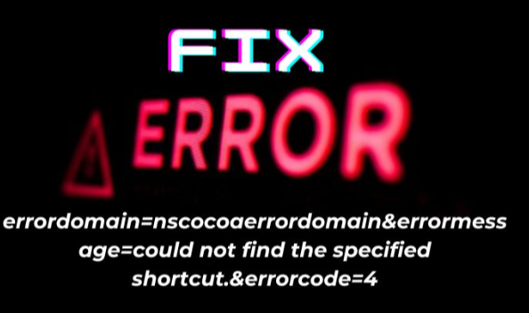 Troubleshooting errordomain=nscocoaerrordomain&errormessage=kunne ikke finde den anførte genvej.&errorcode=4