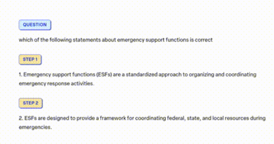 Which of the following statements about emergency support functions (ESFs) is correct?