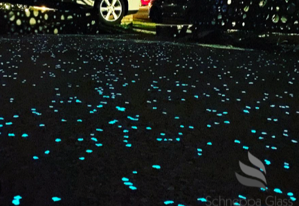 Glow in the Dark Rock Driveway