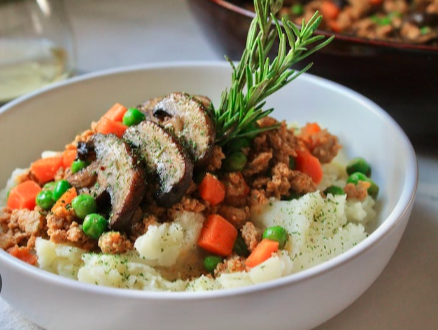 Ground Turkey Gravy Over Mashed Potatoes